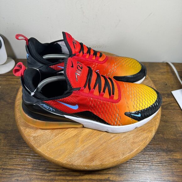 Nike Air Max 270 Sunset 2022 Men's Size University Red Gold
